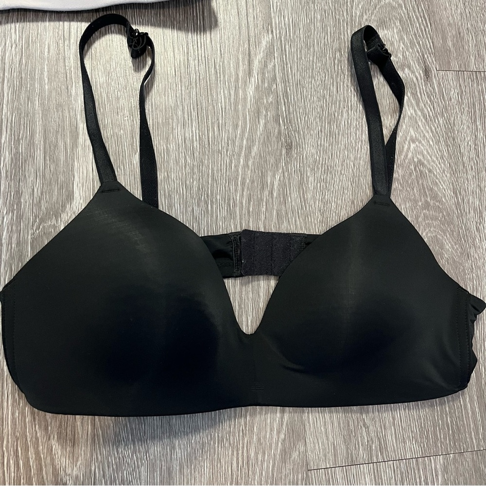 🤍 Auden Womens Bliss Lightly Lined Wirefree Bra Bundle 36B Soft Beige Black 🤍 - Picture 3 of 7